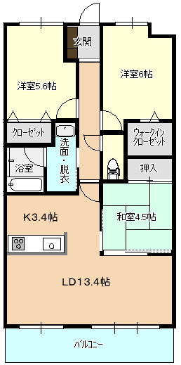 新涯2-1850間取りマンション